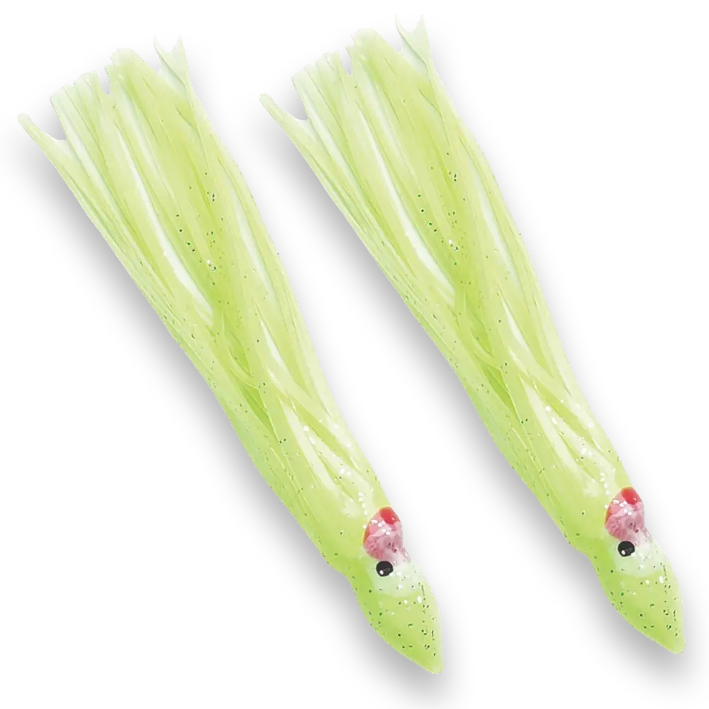 P-Line Sunrise Squid 7-5 Inches Chartreuse