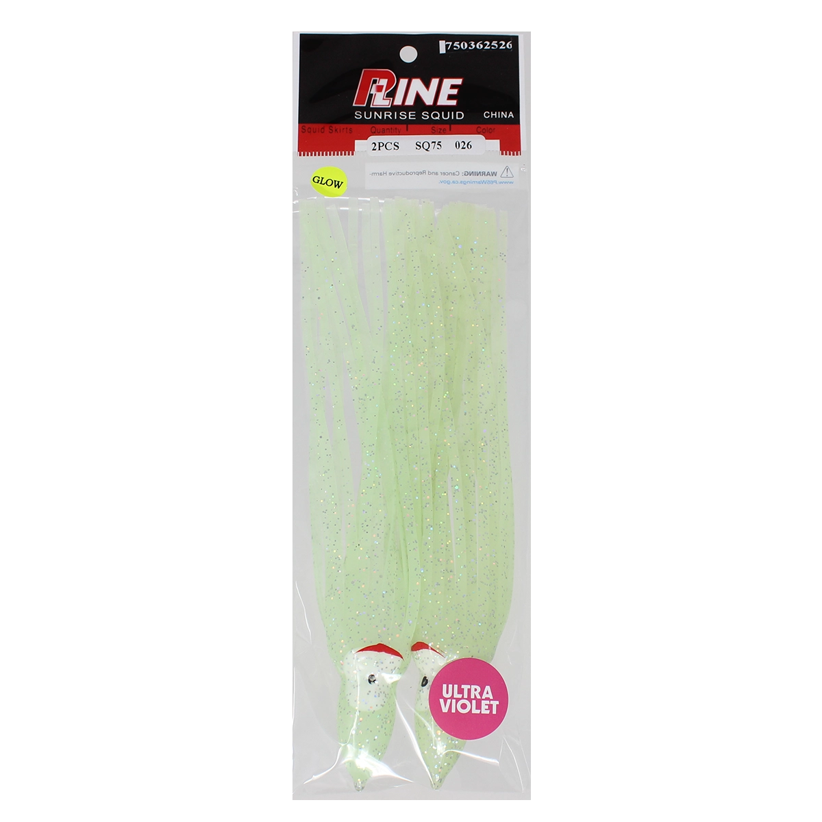 P-Line Sunrise Squid 7-5 Inches Glow