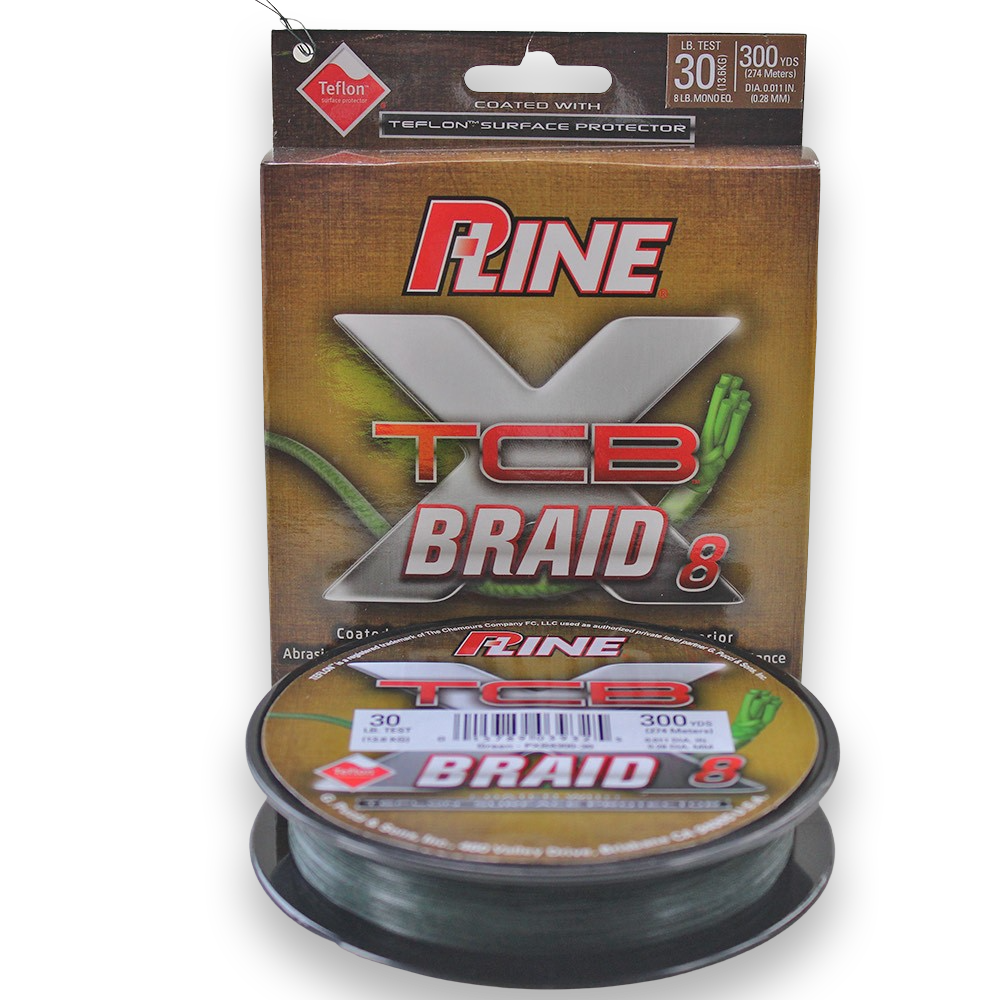 coated braided fishing line P-Line XTCB-8 Braid - 300 yards
