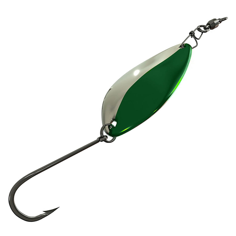 P-Line Pro Steel Spoon - Silver Metallic Green– Seattle Fishing