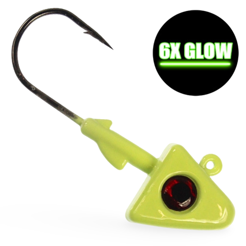 Pitbull Tackle Shad Jig Head UV 6X Glow