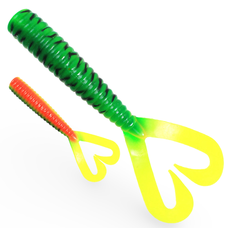 Pitbull Tackle Twin Tail UV Glow Fire Tiger