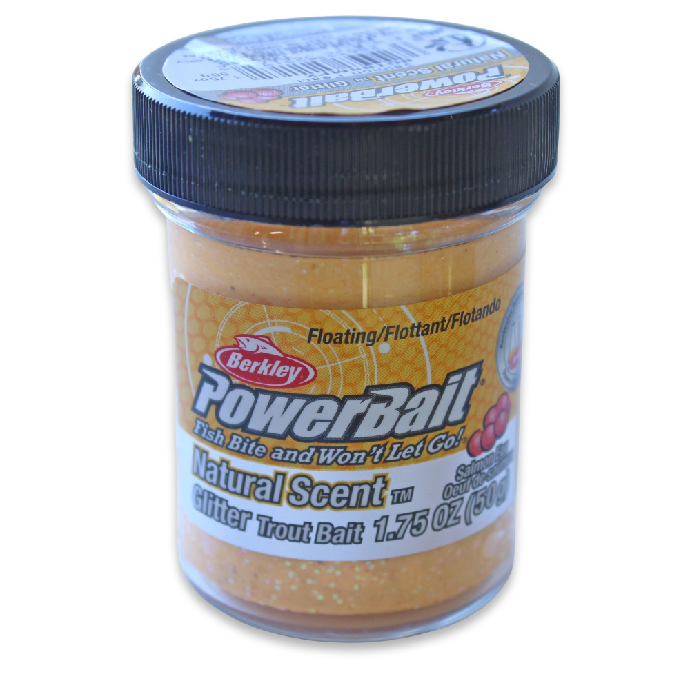 berkley fishing berkley powerbait glitter trout bait Berkley PowerBait Natural Glitter Trout Bait Peach / Salmon Egg