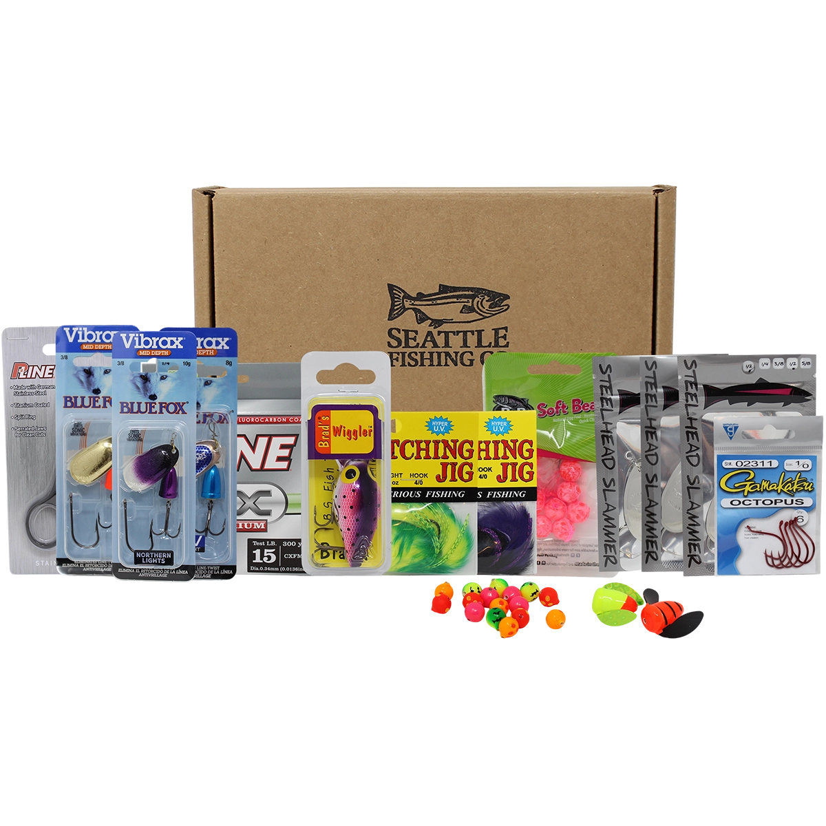 blue fox fishing box Salmon River Gift – Seattle Fishing Company these spinners deliver durability bank rod holder Fishing Chair Accessories Korum Hook Size - Pack Quantity:3/0 - 5 pack