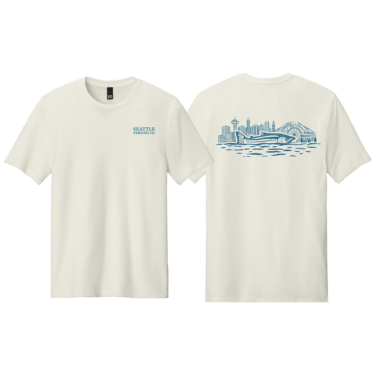 Seattle Fishing Co City Tee White Onyx