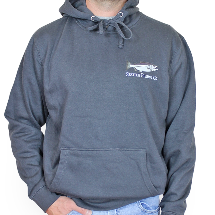 Seattle Fishing Co Hooded Sweatshirt Charcoal