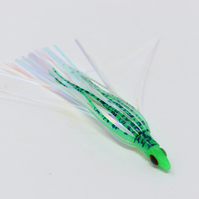 Silver Horde Ace Hi Fly Needlefish Glow Green Splatter