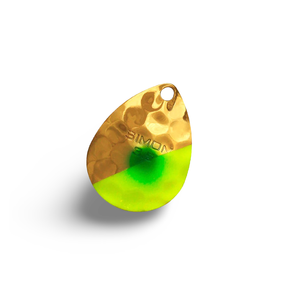 Simon Colorado Spinner Blade Slash Chartreuse Green Dot