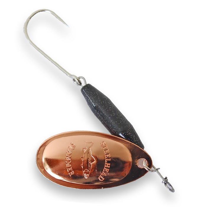 Steelhead Slammer Spinner Black Galaxy Copper Blade