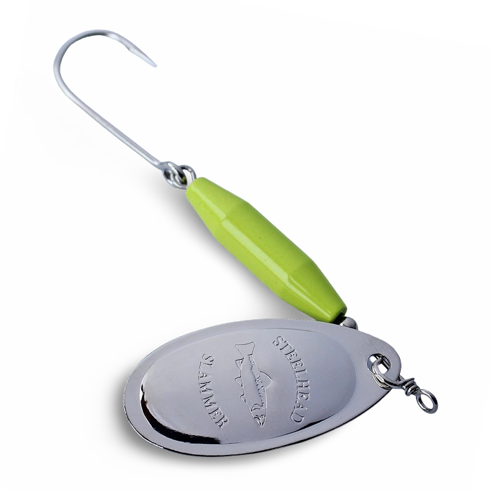 Steelhead Slammer Spinner Chartreuse Nickel Blade