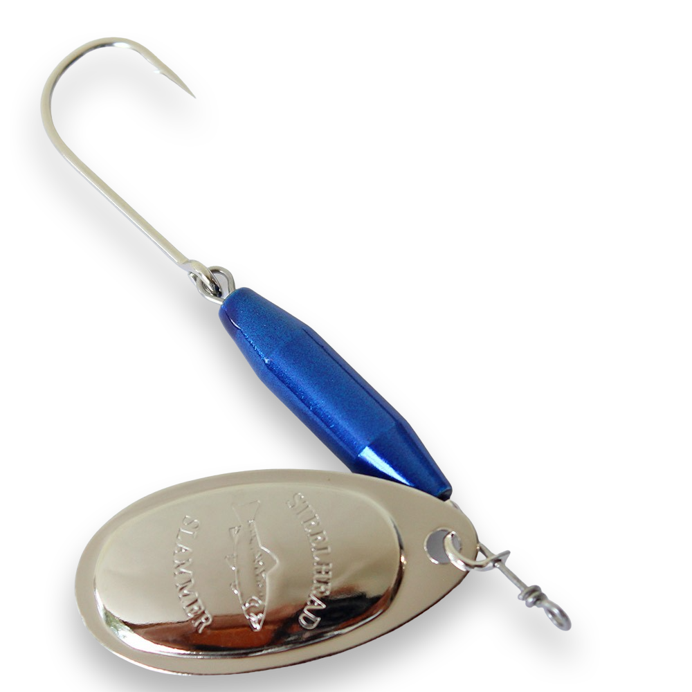 Steelhead Slammer Spinner Cheater Blue