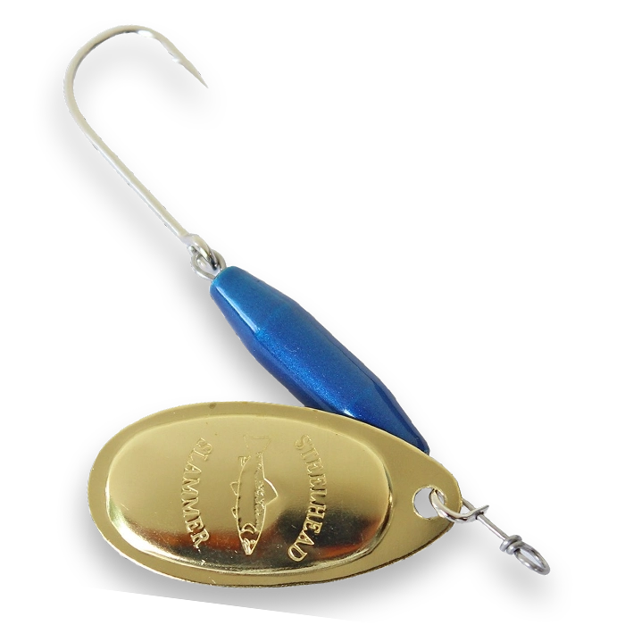 Steelhead Slammer Spinner Cheater Blue Brass Blade