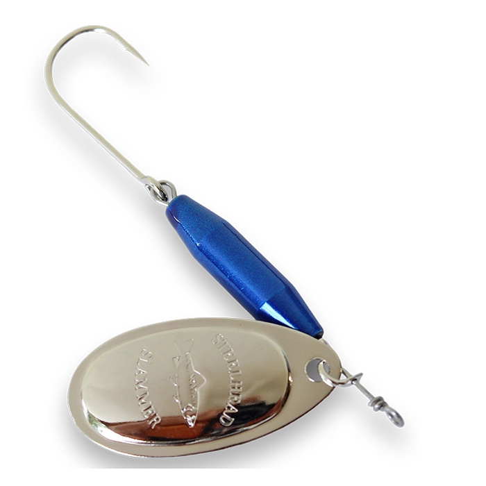 Steelhead Slammer Spinner Cheater Blue Nickel Blade