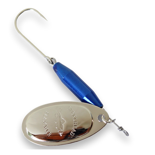 Steelhead Slammer Spinner Cheater Blue Nickel Blade