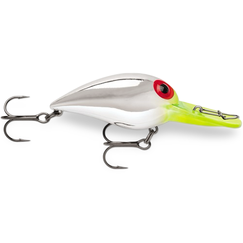 Storm Wiggle Wart Metallic Silver Chartreuse Lip