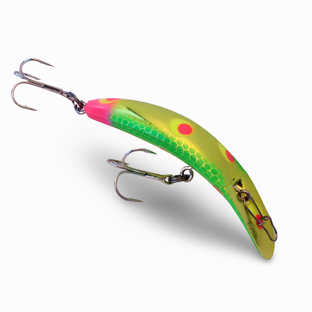 Yakima Bait M2 Flatfish Trolling Plug Bleeding Frog Yakima Bait M2 Flatfish Trolling Plug Bleeding Frog