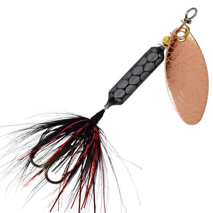 Yakima Bait Roostertail Copper Tinsel Black