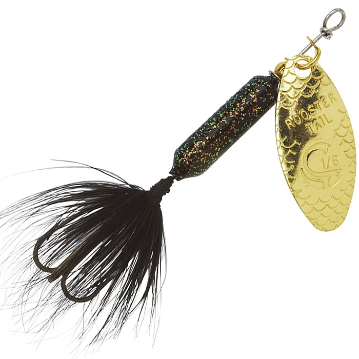 Yakima Bait Roostertail Glitter Black