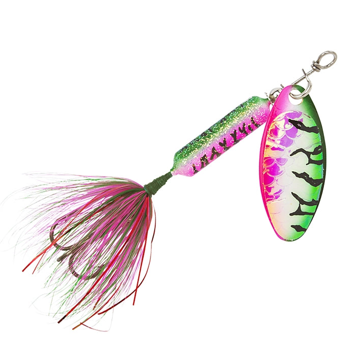 Yakima Bait Roostertail Tinsel Rainbow Tiger