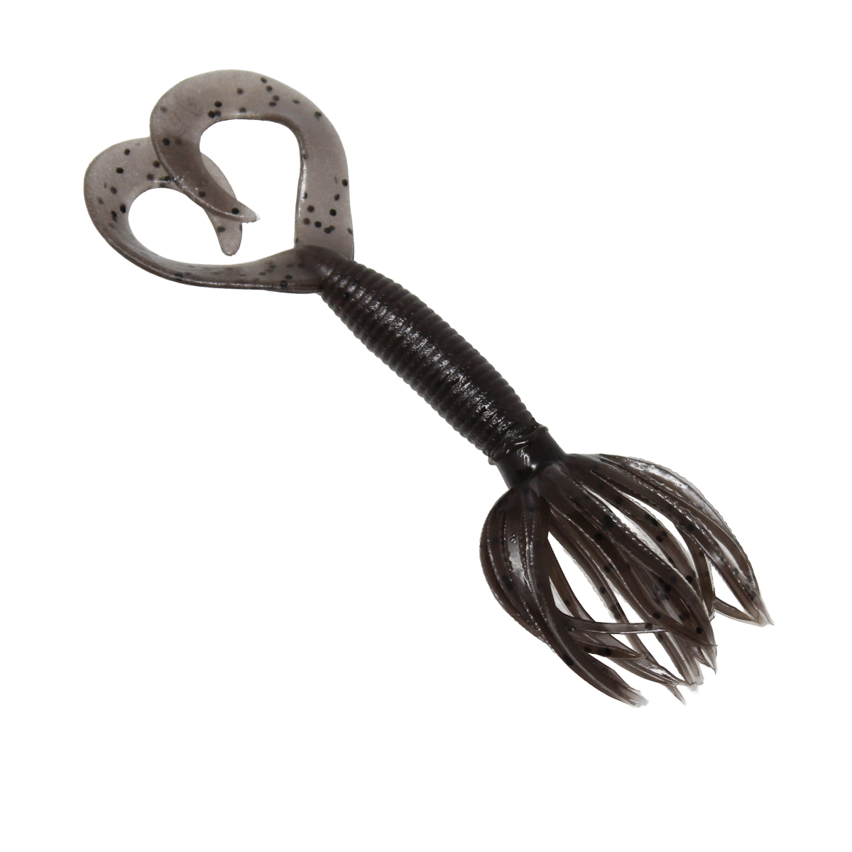 Yamamoto Baits 4in DT Hula Grub 176 Cinnamon Black Flake