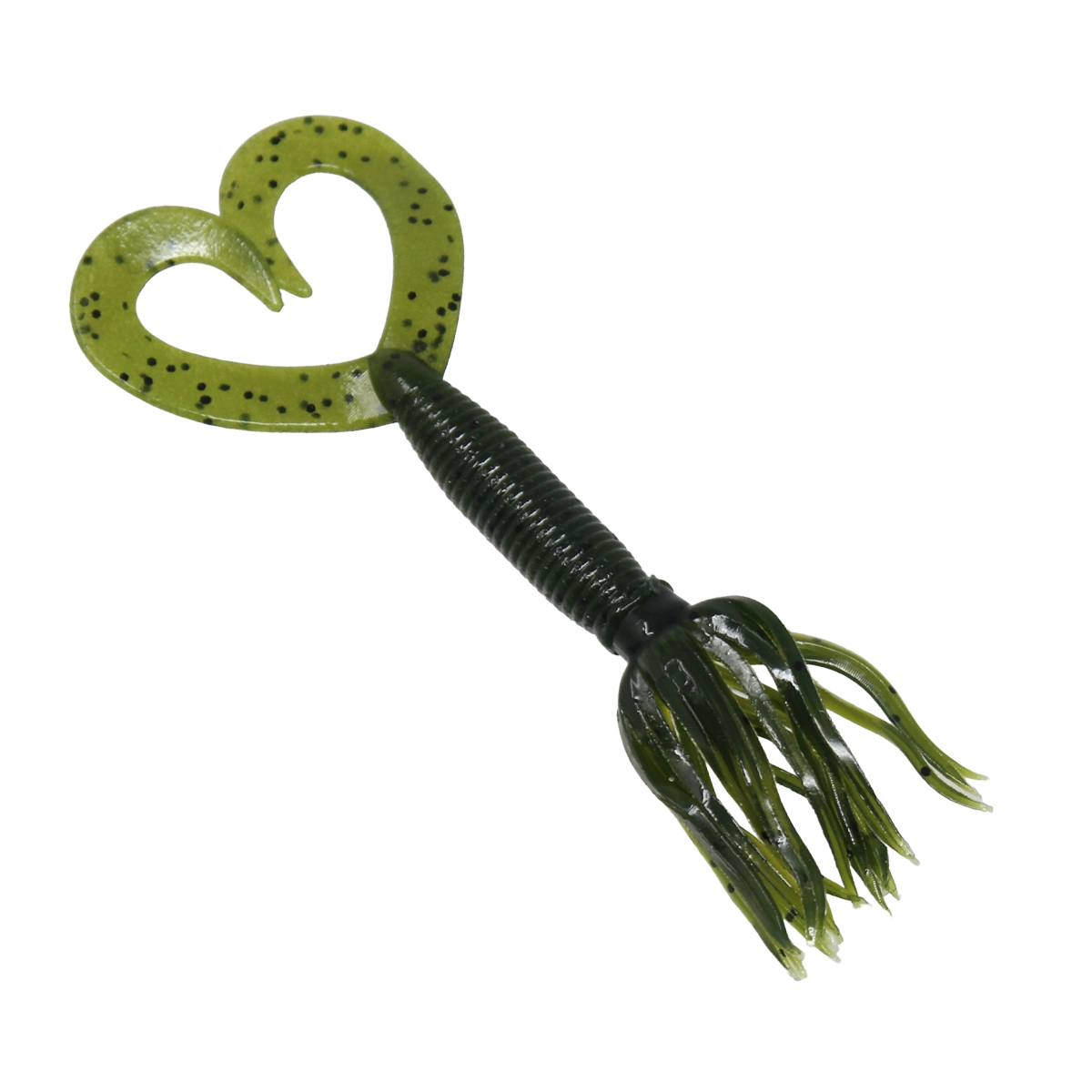 Yamamoto Baits 4in DT Hula Grub 194 Watermelon Black Flake