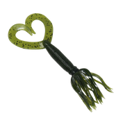 Yamamoto Baits 4in DT Hula Grub 194 Watermelon Black Flake