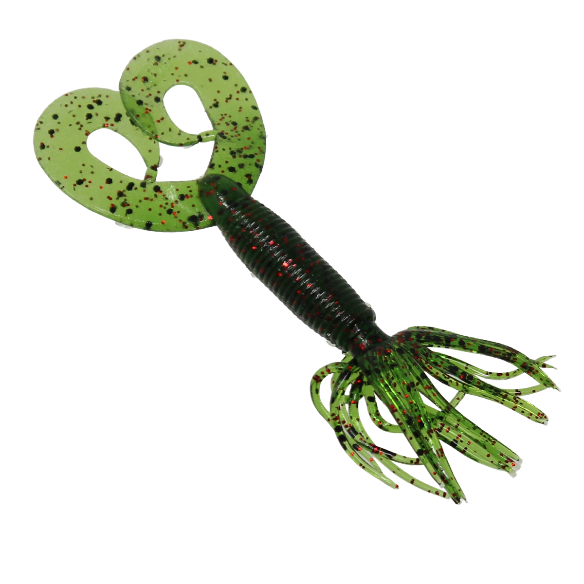 Yamamoto Baits 25 DT Hula Grub 208 Watermelon Black Red Flake