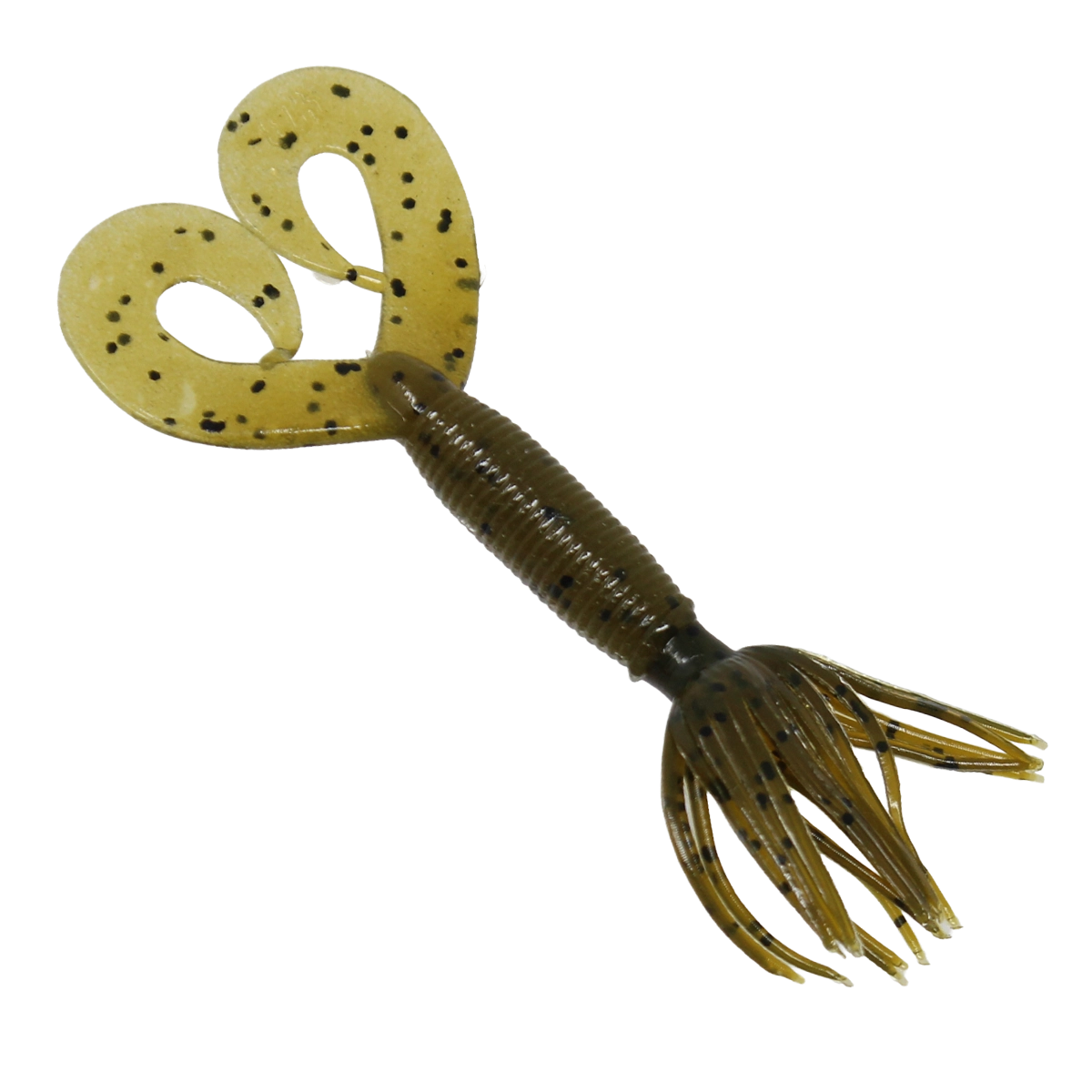 Yamamoto Baits 25 DT Hula Grub 297 Green Pumpkin Black Flake