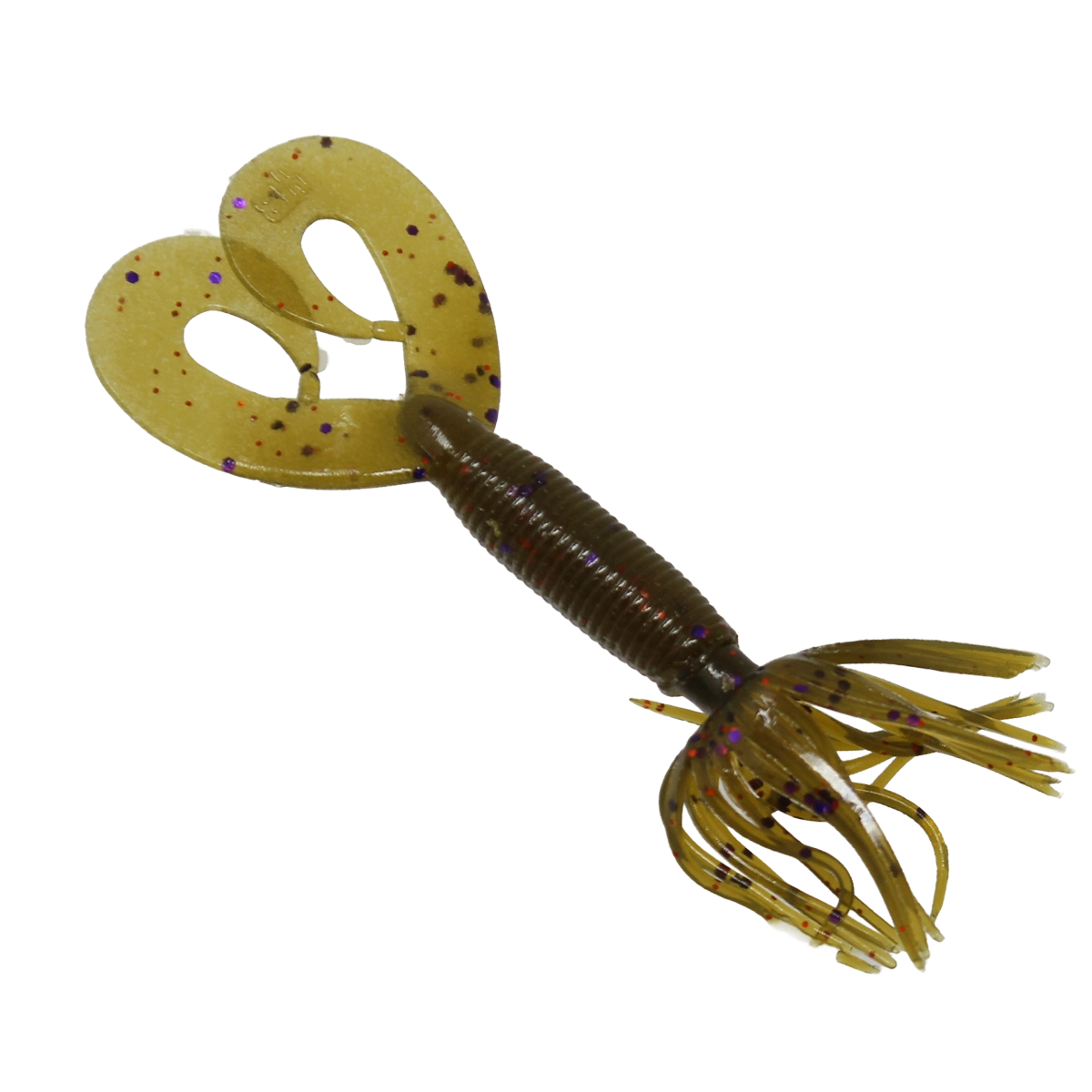 Yamamoto Baits 25 DT Hula Grub 330 Green Pumpkin Purple Copper