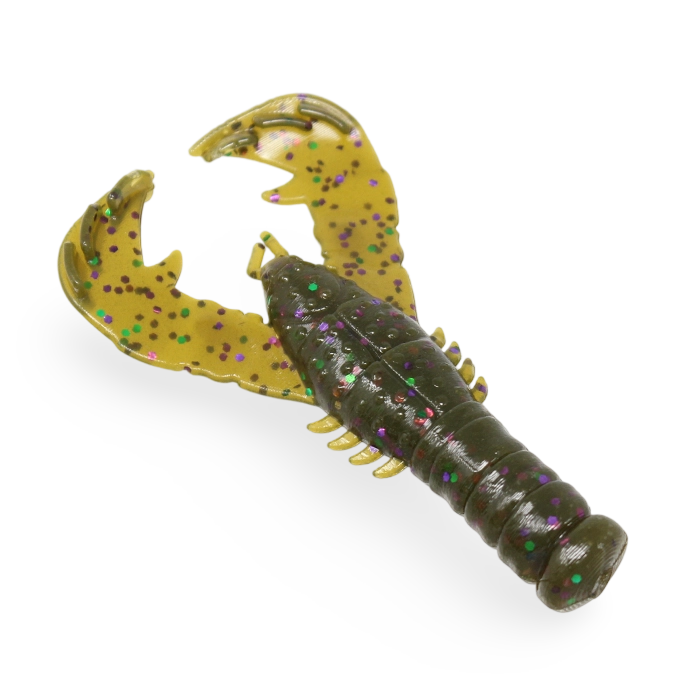 Yamamoto Yama Craw 301 Green Pumpkin Large Green Purple Flake