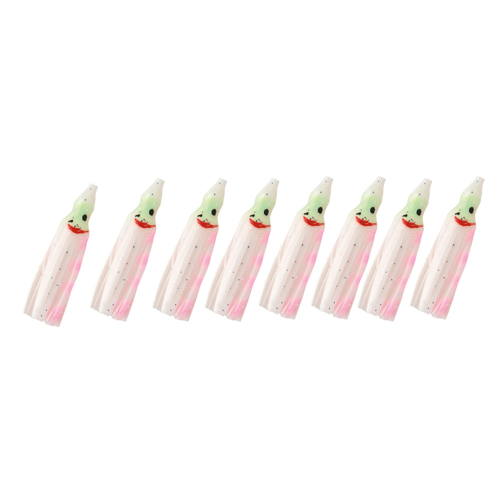 P-Line Sunrise Squid 1.5" 8-pack White & Pink Stripes