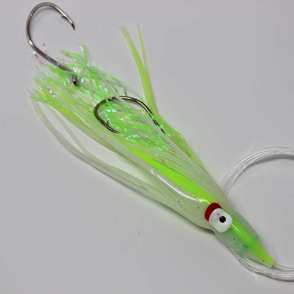 Salmon Trolling Rig - Gold Star Glow Chartreuse Stripe OGX8R