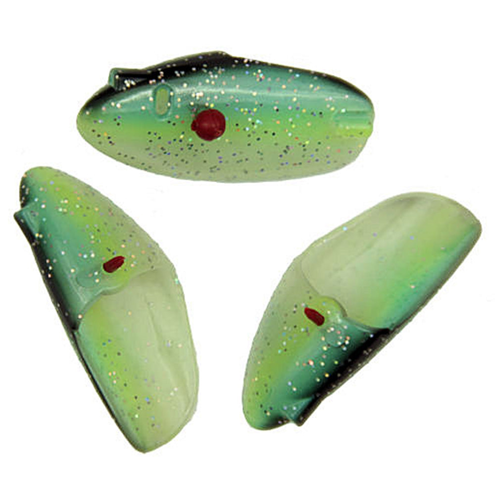 Krippled Anchovy Helmet Green Black on Glow