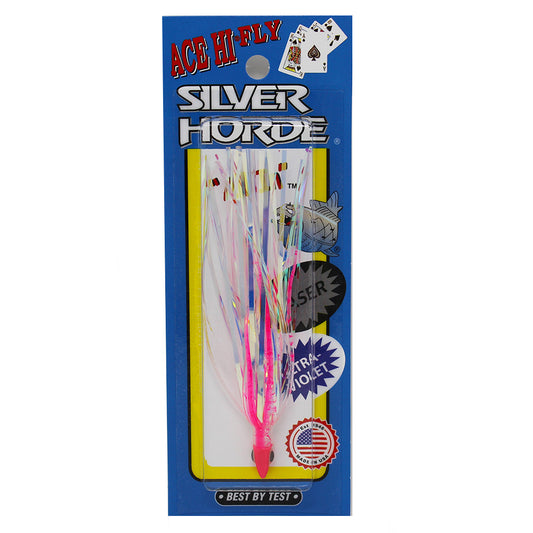 Silver Horde Ace Hi Fly Needlefish UV Pink Spatter Back 224