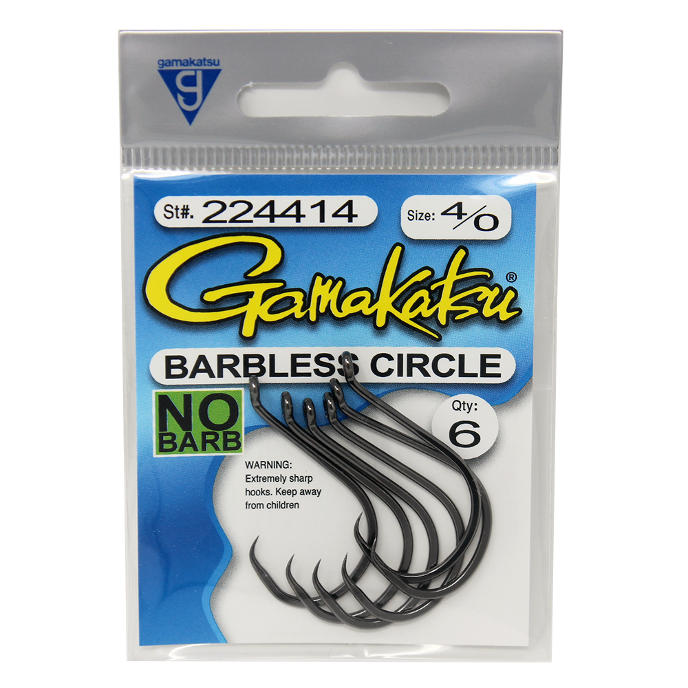 Gamakatsu Octopus Circle Hook Barbless 224414 Black 4/0 Gamakatsu Octopus Circle Hook Barbless 224414 Black 4/0