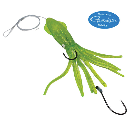 B2 Squid Halibut Rig 8" - Chartreuse