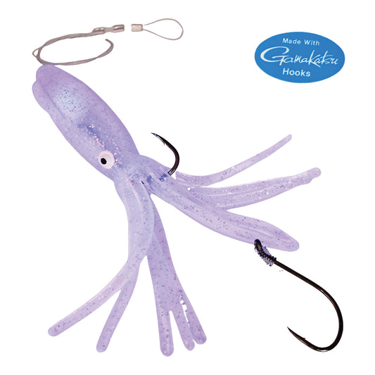 B2 Squid Halibut Rig 8" - UV Purple Haze