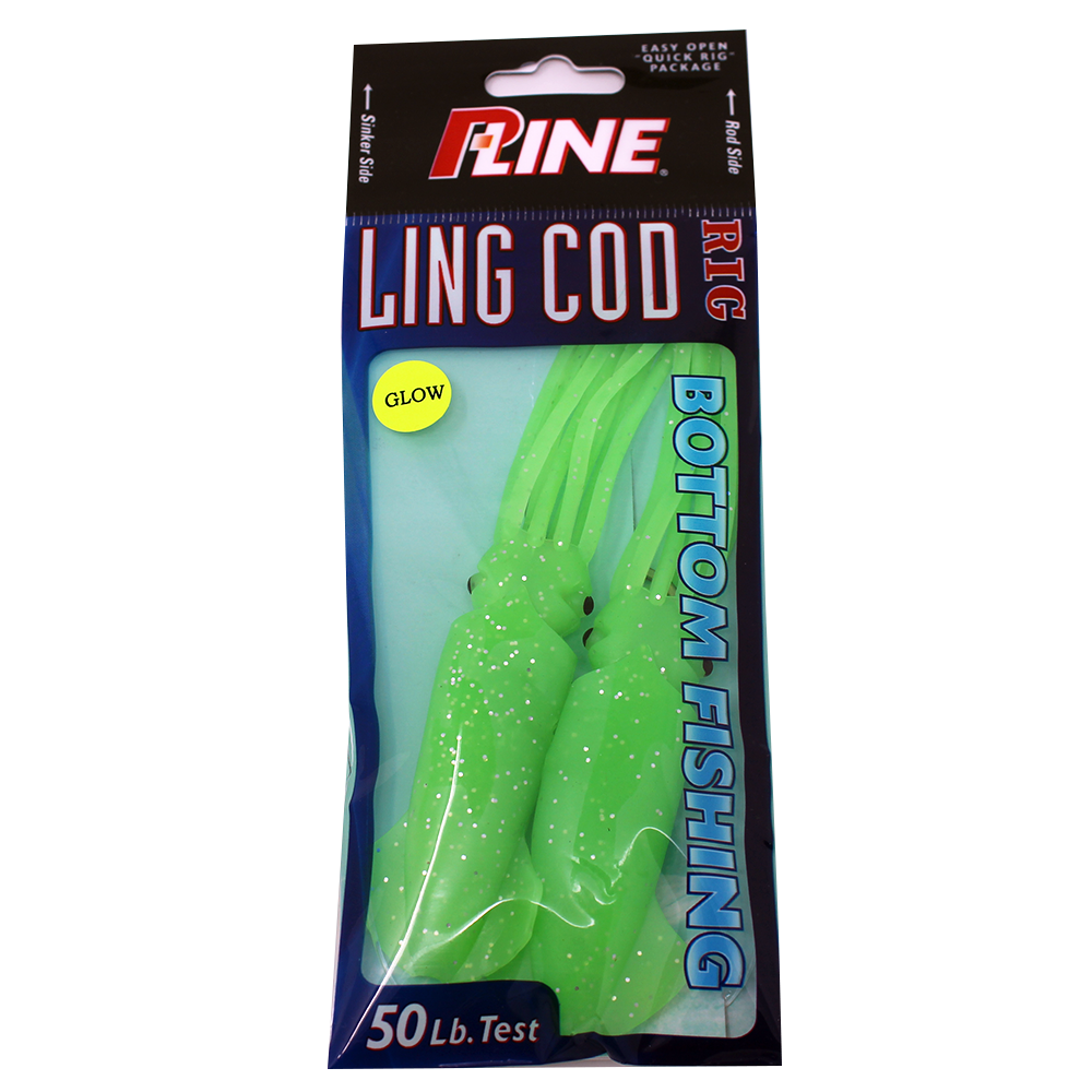 Ling Cod Squid Rigs 10pcs Glow