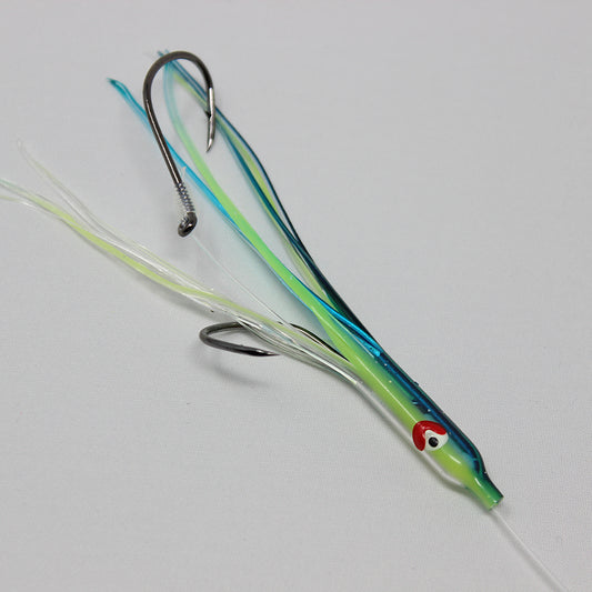 Salmon Trolling Rig Needlefish- Gold Star Translucent Green Blue Black NC84R