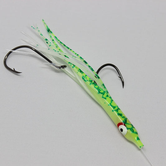 Salmon Trolling Rig Needlefish- Gold Star Glow Spatterback Chartreuse NG140R