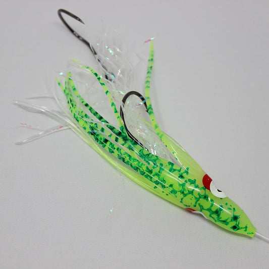 Salmon Trolling Rig - Gold Star UV Spatterback Chartreuse OKM140R