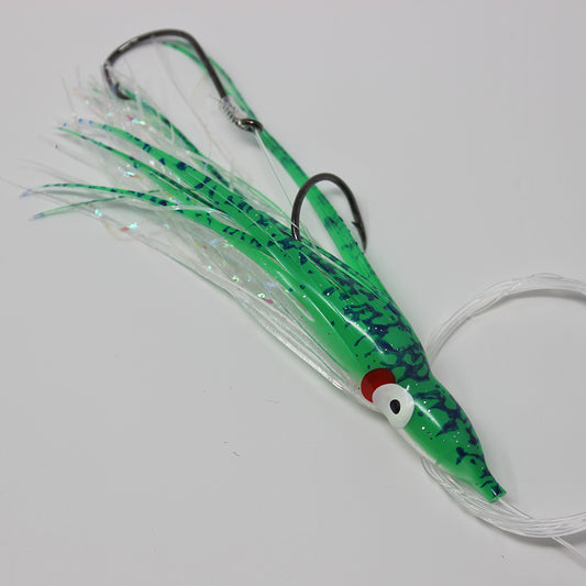 Salmon Trolling Rig - Gold Star UV Spatterback Green OKM142R