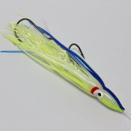 Salmon Trolling Rig - Gold Star Glow Blue Chartreuse Stripe OG232R